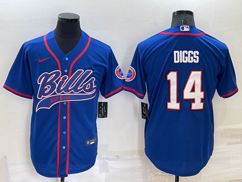Men Buffalo Bills #14 Diggs Blue 2022 Nike Co branded NFL Jersey->buffalo bills->NFL Jersey
